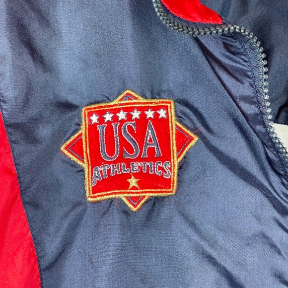 Vintage MacGregor Men’s Full Zip Nylon Track Jacket USA Athletics Patriotic XL - Picture 4 of 11